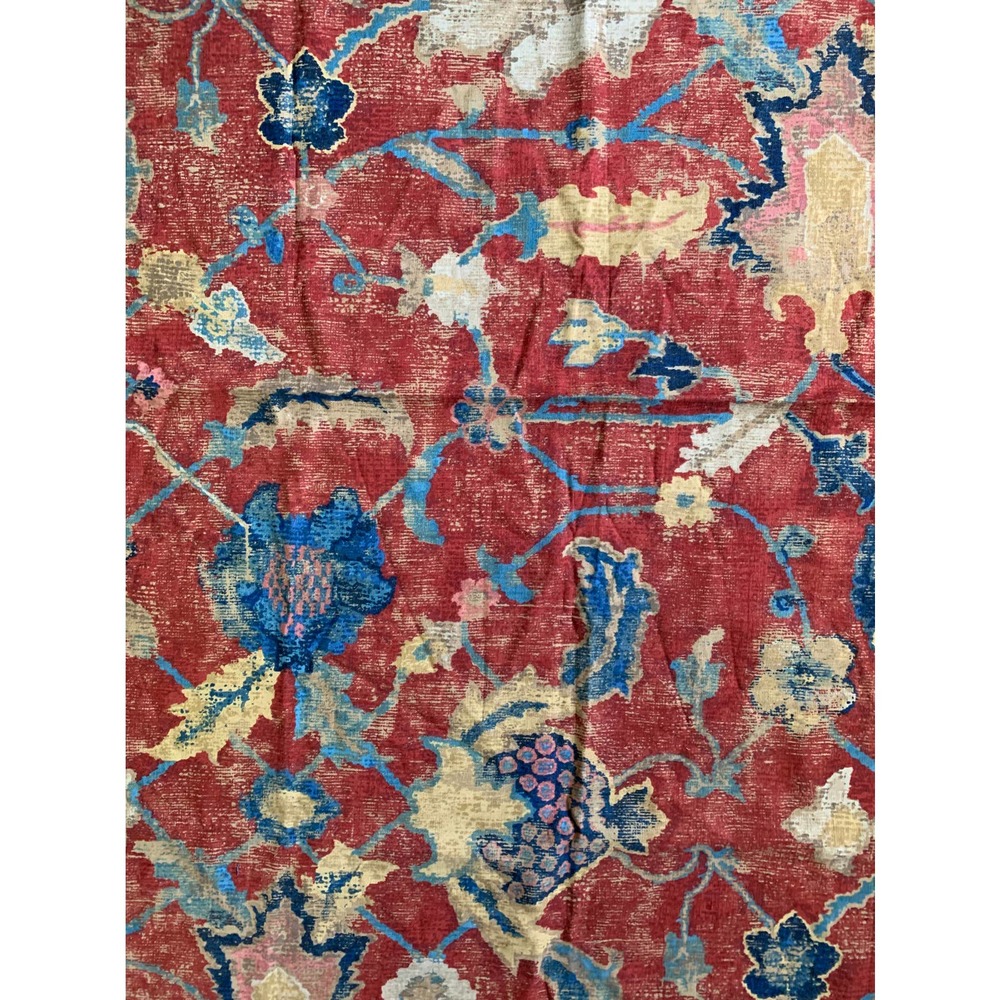 Schumacher Designer Interior Fabric Maharaja's Carpet Rug 55" x 36" Vintage